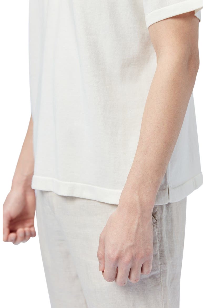 Men's Cotton Silk Cashmere Blend Polo Shirt, Alternate, color, whisper white