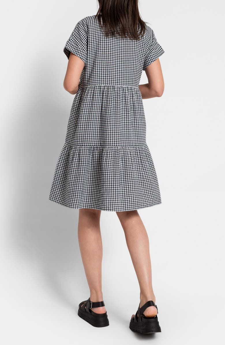 Seraphine Gingham Cotton Button-Up Maternity/Nursing Dress, Alternate, color,