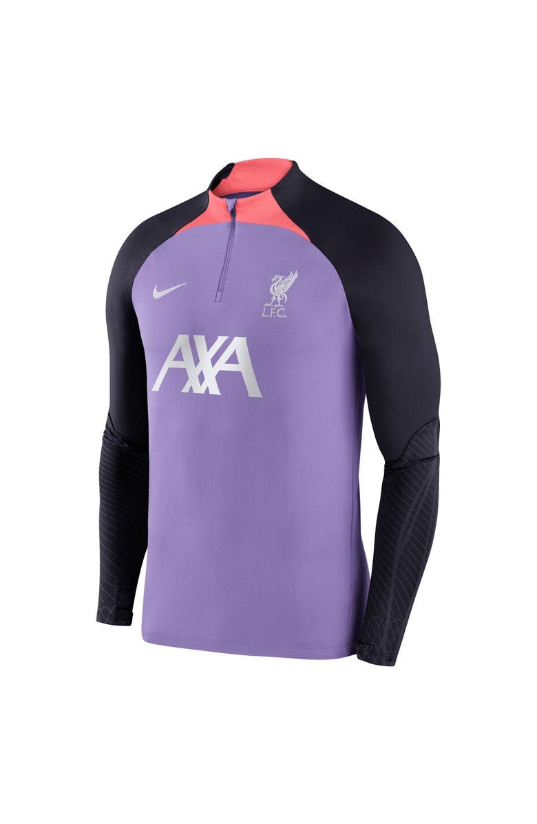 Nike Men's Nike Purple Liverpool Strike Drill 2023/24 Performance Quarter-Zip Long Sleeve Top, Alternate, color, Purple
