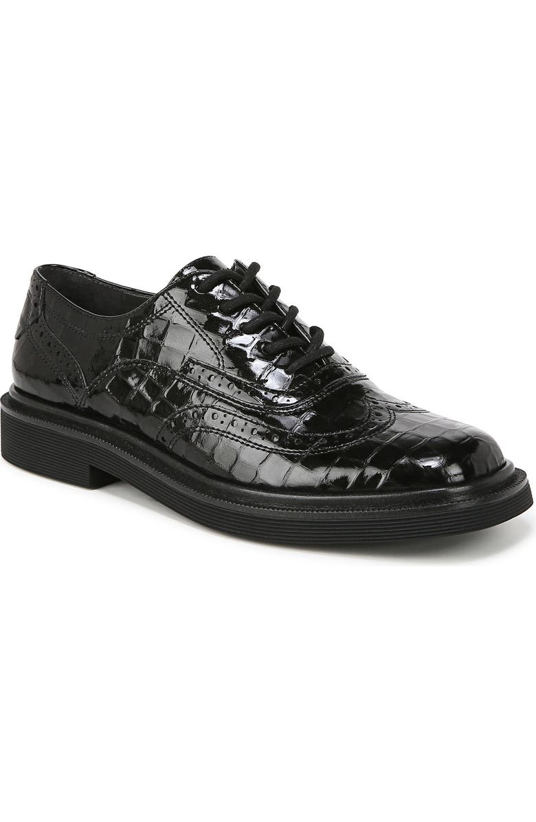Franco Sarto Audrey Croc Embossed Wingtip Oxford, Main, color,