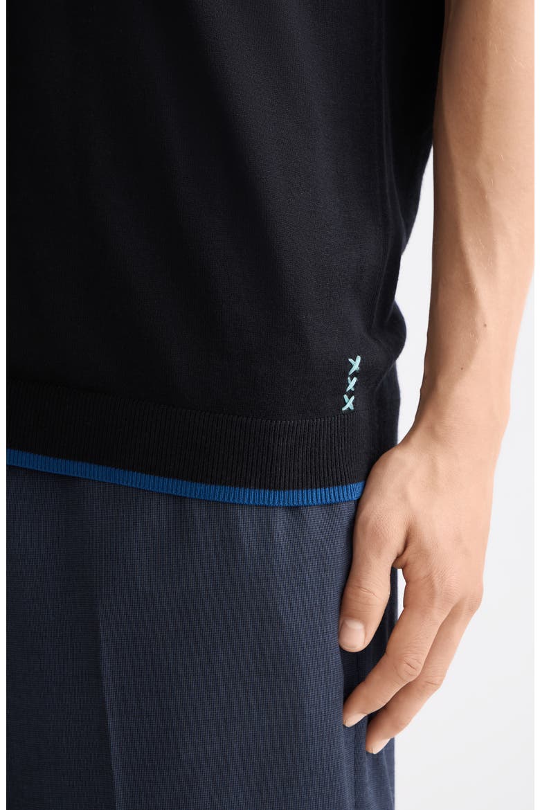 Relaxed Fit Short Sleeve Crewnneck Sweater, Alternate, color, METEORITE