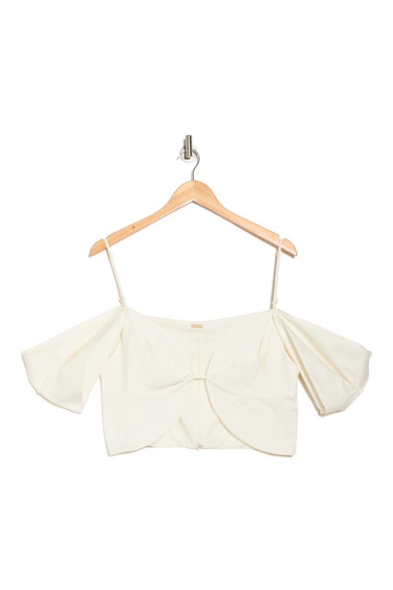 Ambra Cold Shoulder Crop Top, Alternate, color, OFF WHITE