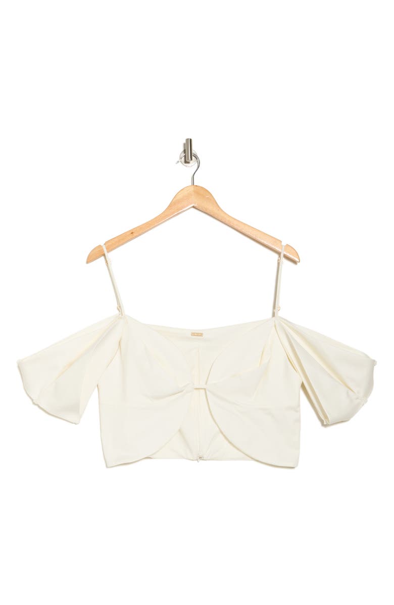 Cult Gaia Ambra Cold Shoulder Crop Top, Alternate, color,