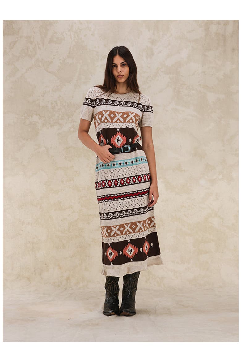 Achelo Navajo Crochet Suit, Alternate, color, NAVAJO