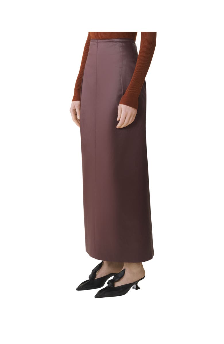 Lanvin Straight Skirt In Cotton And Viscose, Alternate, color, Mocha