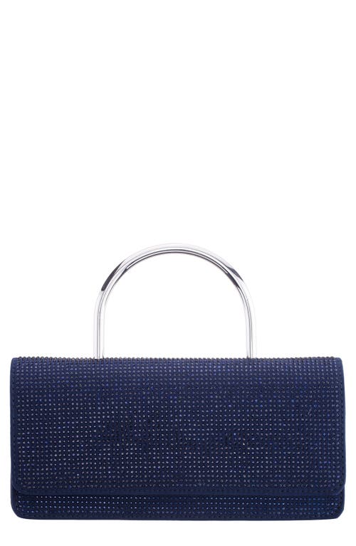 Nina Luca Top Handle Clutch In Blue