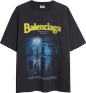 Balenciaga The Address Distressed Cotton Jersey Graphic T-Shirt