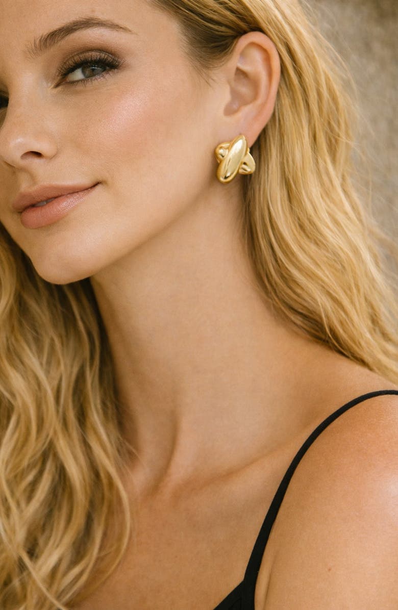 EYE CANDY LOS ANGELES Marcella Stud Earrings, Alternate, color, Gold