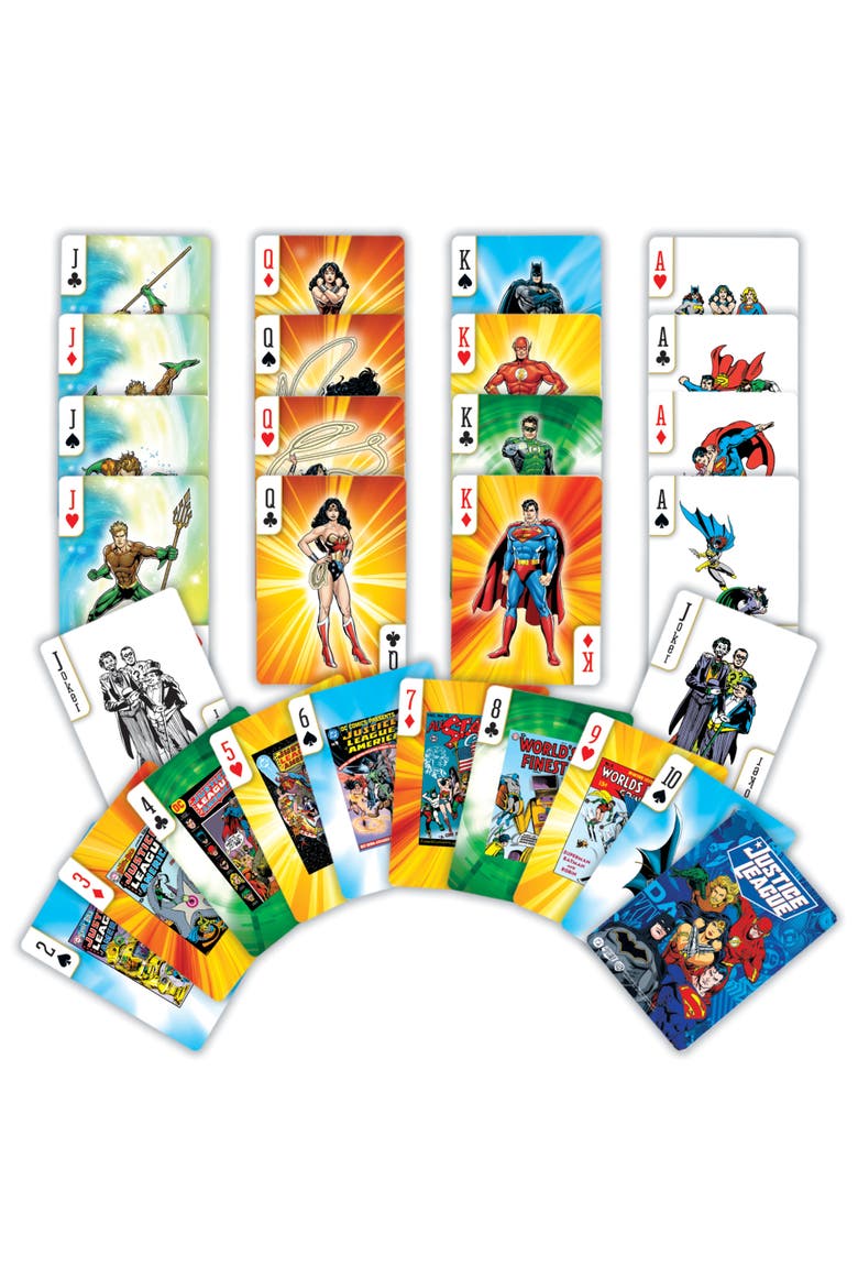 Justice League Playing Cards, Alternate, color, Multicolor