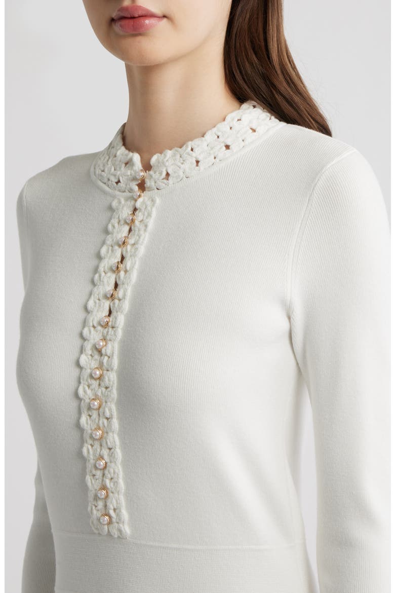 The Jan Long Sleeve Midi Sweater Dress, Alternate, color, SKY WHITE