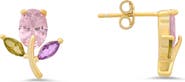 Queen Jewels Cubic Zirconia Flower Stud Earrings