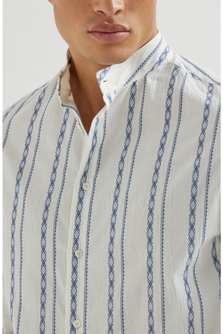 Mandarin collar shirt, Alternate, color, White