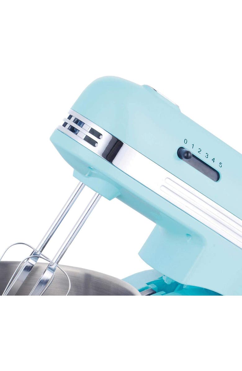 Brentwood 5-Speed Stand Mixer with 3 Quart Stainless Steel Mixing Bow, Alternate, color, Blue