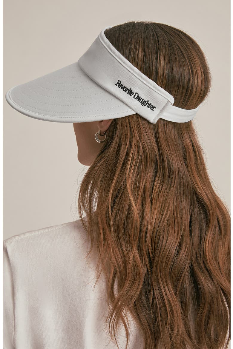 Wide Brim Visor, Alternate, color, WHITE