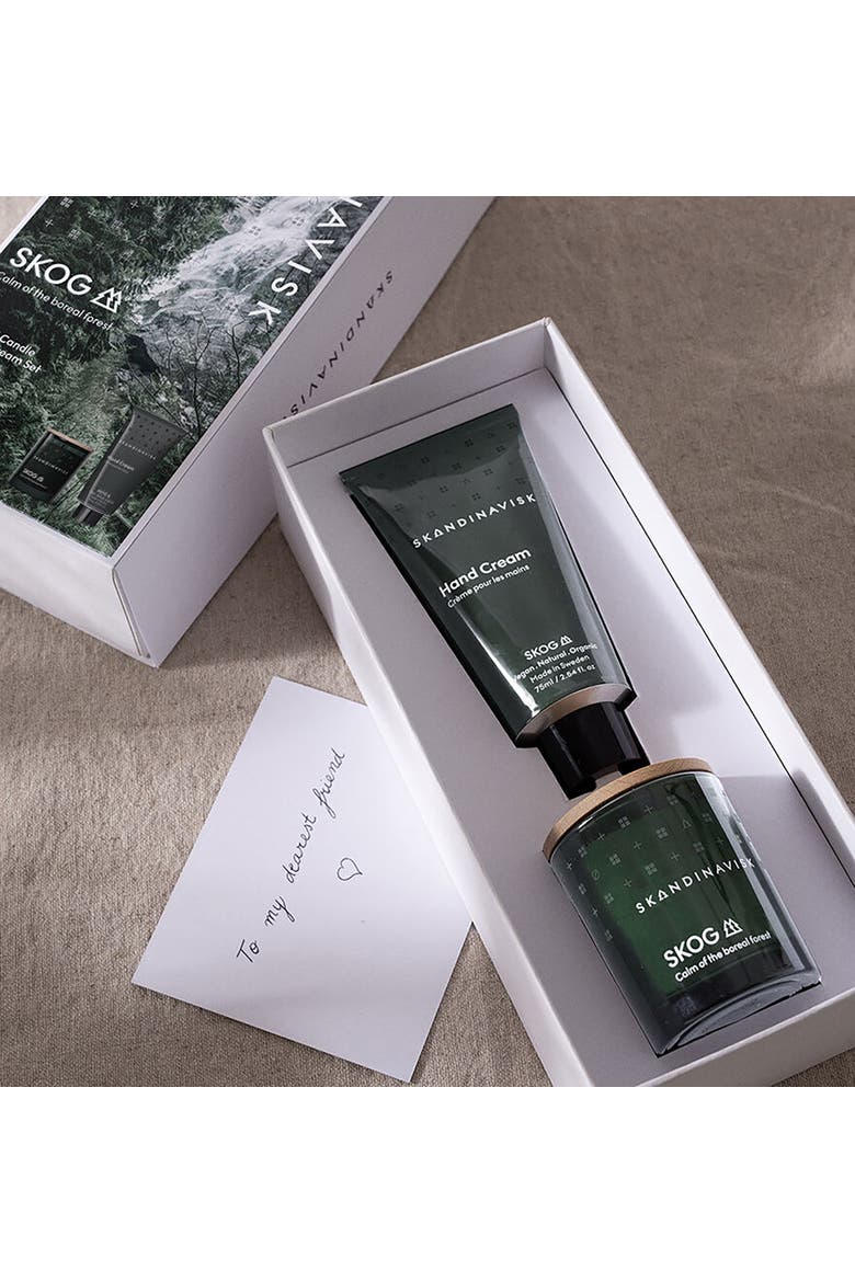 SKOG Scented Candle & Hand Cream Set, Alternate, color, Green