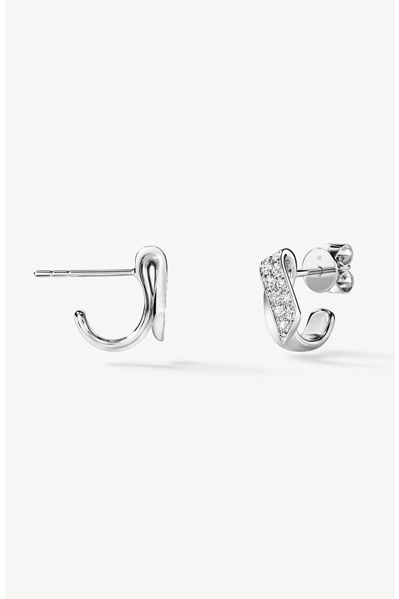 INSIDE/OUT 18K Gold Diamond Flip Earrings, 0.40ct., Alternate, color, WHITE GOLD
