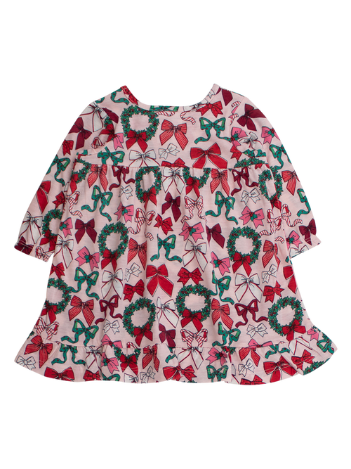 Rufflebutts Girls Holiday Pajama Night Gown In Red