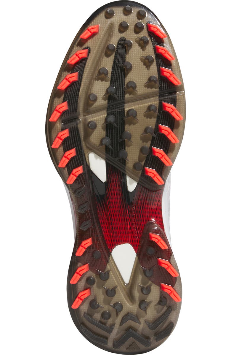 adidas Adizero ZG Waterproof Golf Shoe, Alternate, color, White/ Lucid Red/ Core Black