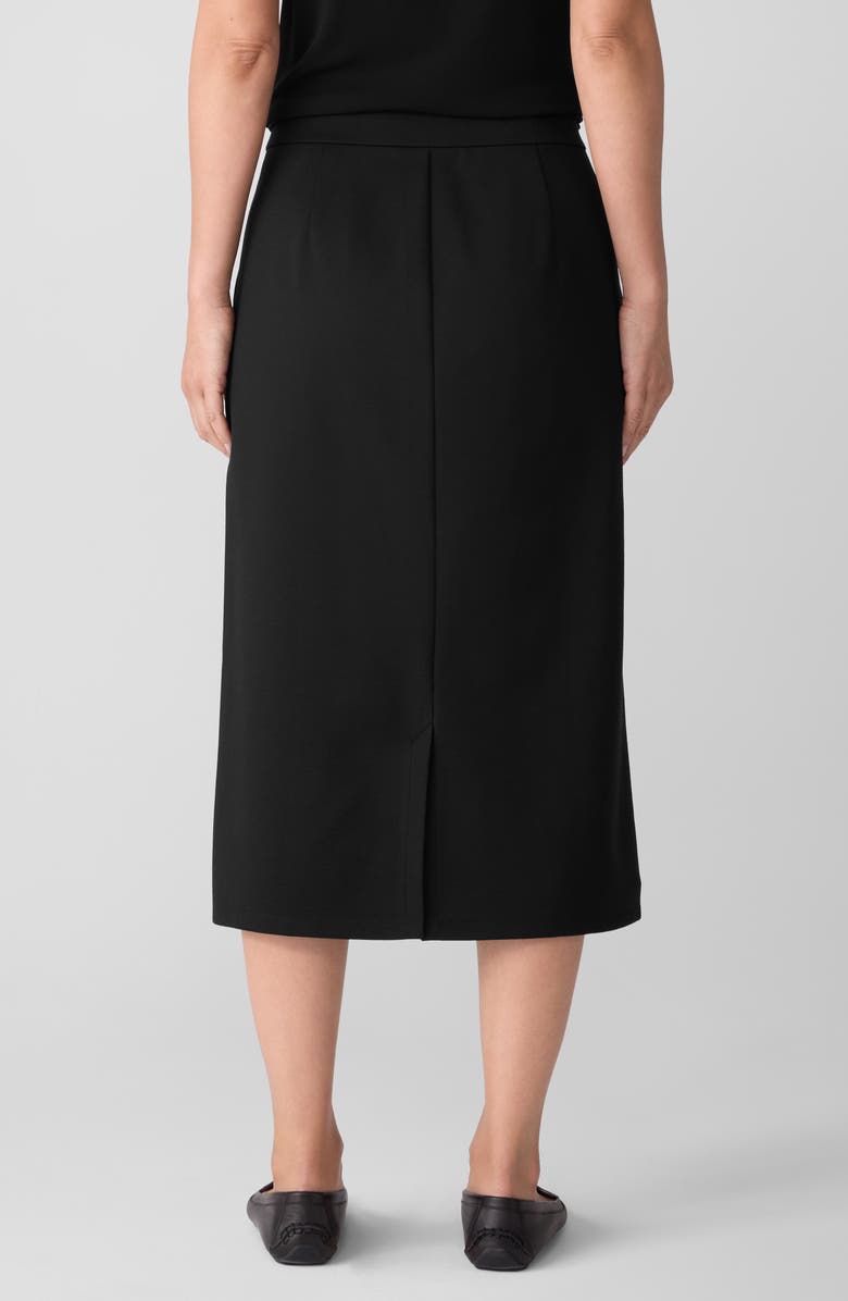 Eileen Fisher Pocket Midi Skirt, Alternate, color, Black