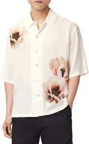AllSaints Floraison Floral Print Shirt