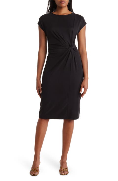 Side Knot Modal Blend Midi Dress