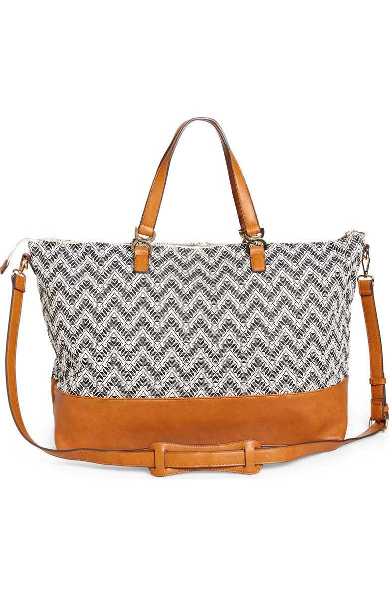 Sole Society Ashla Weekend Tote, Alternate, color, Cognac Combo