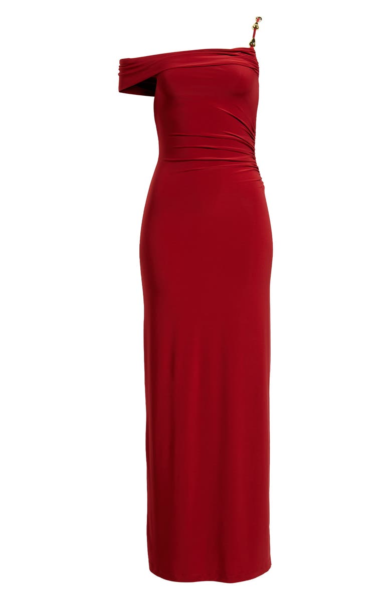 Ever New Lilibet Off the Shoulder Maxi Dress, Alternate, color, Winery