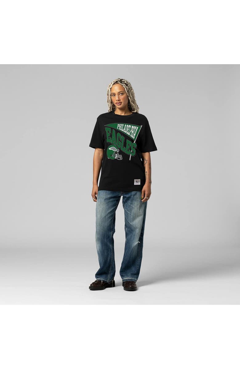 Mitchell & Ness Women's Mitchell & Ness  Black Philadelphia Eagles Team Dynamic Boyfriend T-Shirt, Alternate, color, Black