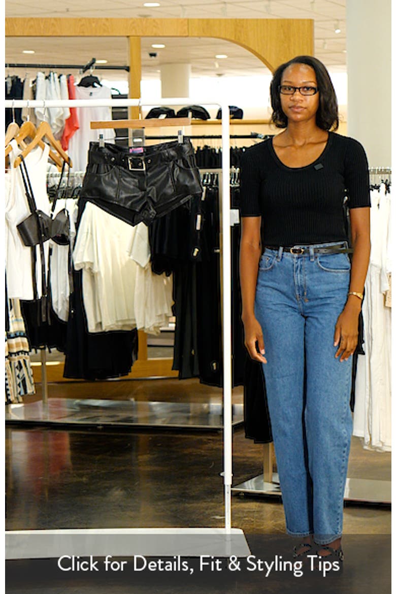 Alba Belted Faux Leather Shorts video