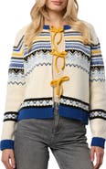 SAACHI Fair Isle Tie Front Cardigan