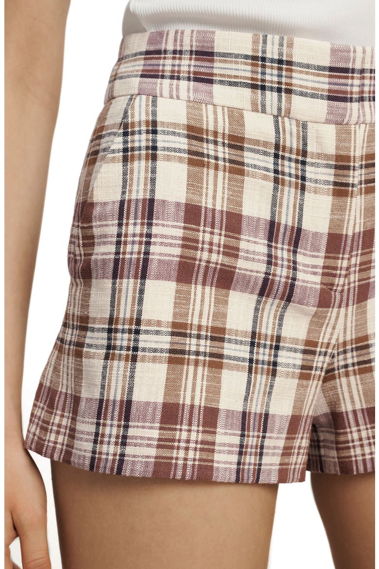 Allen Plaid Cotton Blend Shorts, Alternate, color, ORCHID HAZE MULTI