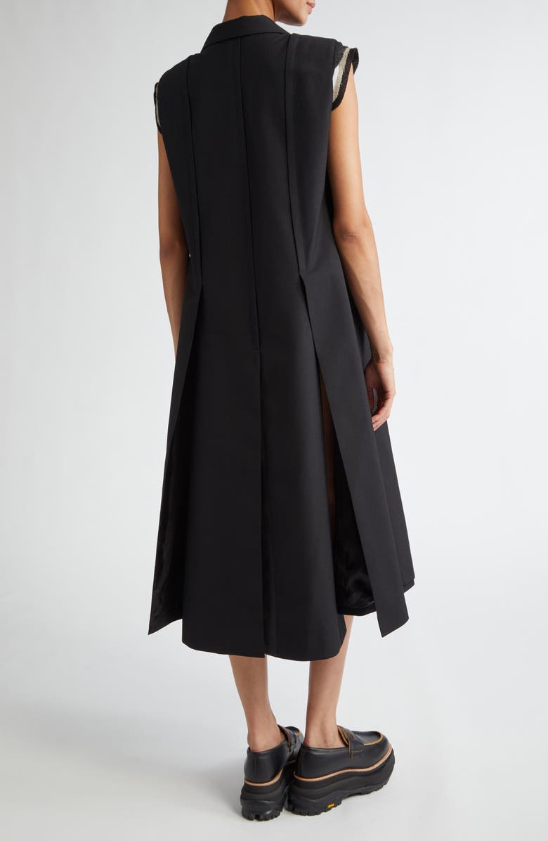 Sacai Suiting Double Breasted Longline Vest, Alternate, color,