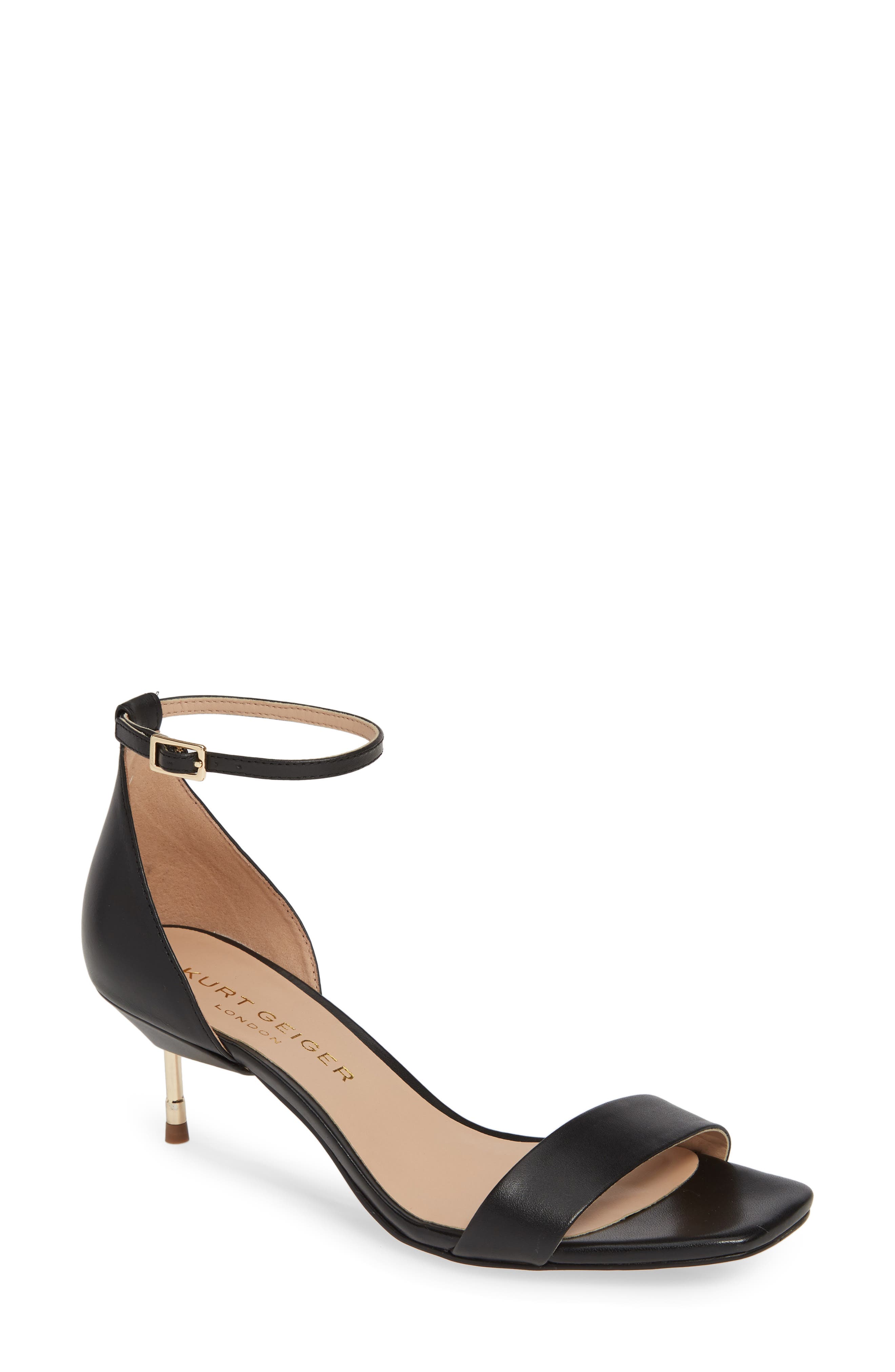 Birchin Halo Strap Sandal, Main, color, BLACK LEATHER