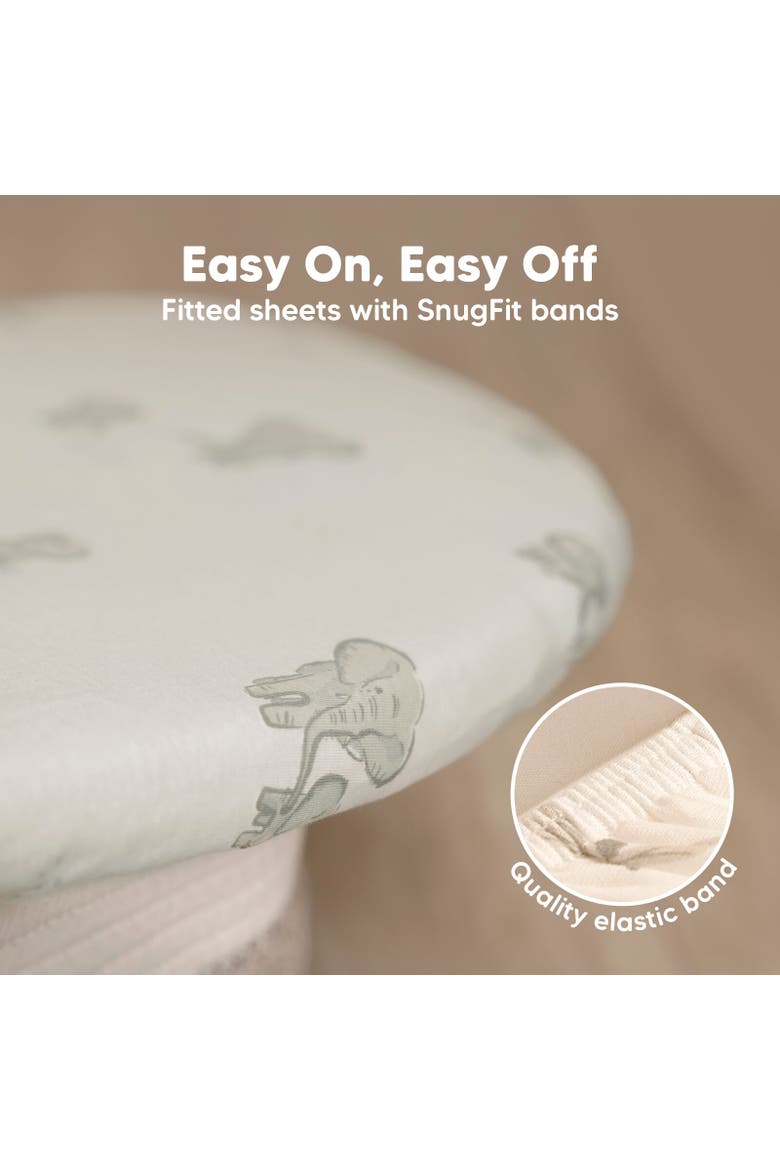 2-Pack Isla Fitted Bassinet Sheets, Alternate, color, Elly