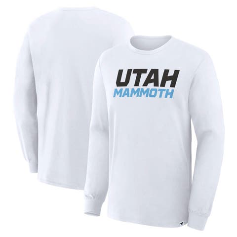 Men's Fanatics  White Utah Mammoth Wordmark Legacy Long Sleeve T-Shirt