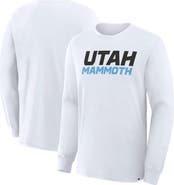 FANATICS Men's Fanatics  White Utah Mammoth Wordmark Legacy Long Sleeve T-Shirt
