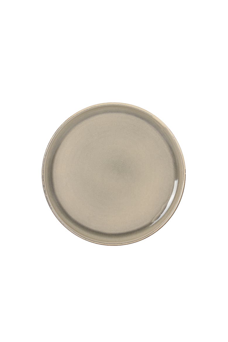 Sunveil Plates and Bowls Reactive Glaze Round Dishes Stoneware Ceramic Dinnerware Set, Alternate, color, Taupe