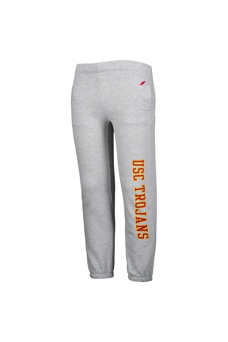Youth League Collegiate Wear Heather Gray USC Trojans Essential Pants, Alternate, color, Heather Gray