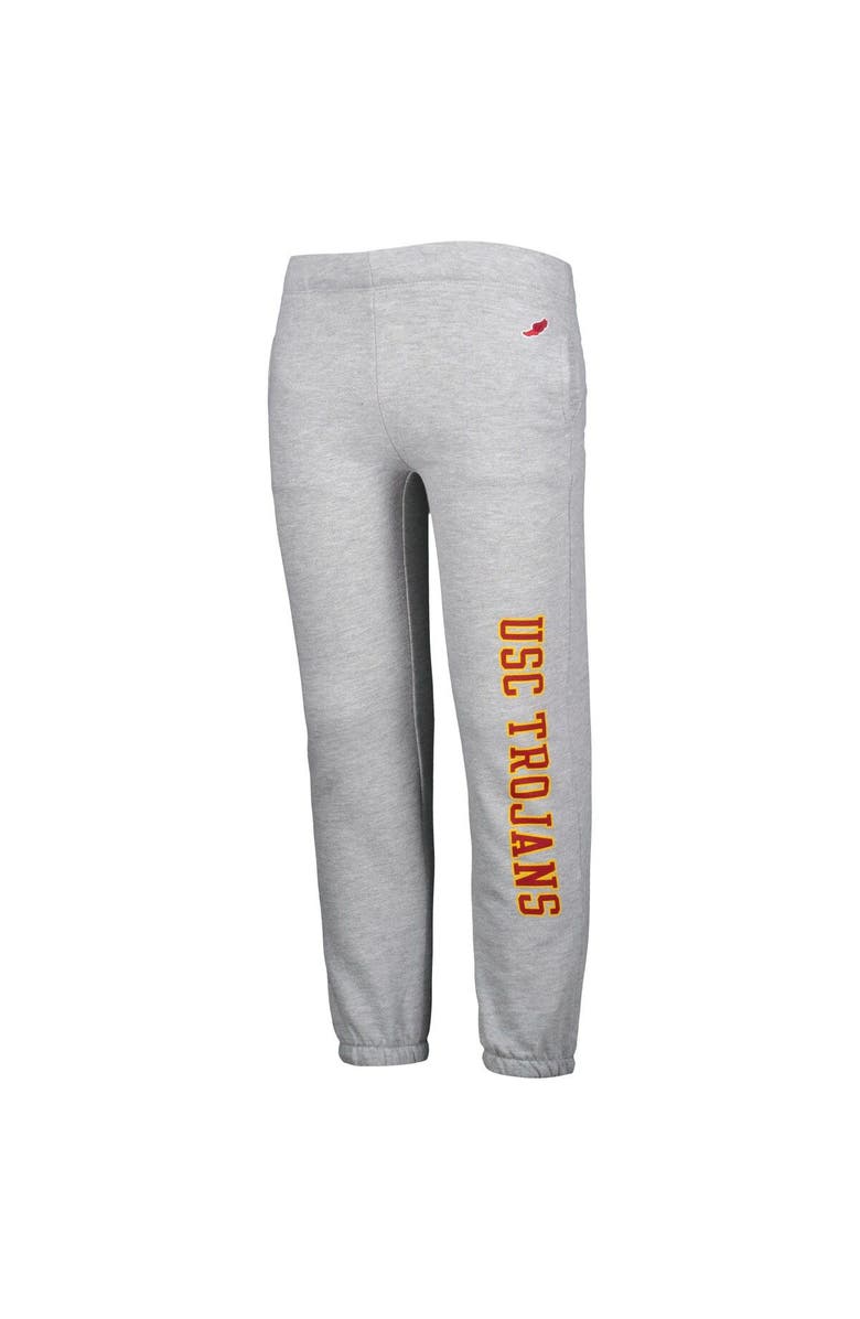 LEAGUE COLLEGIATE WEAR Youth League Collegiate Wear Heather Gray USC Trojans Essential Pants, Alternate, color, Heather Gray