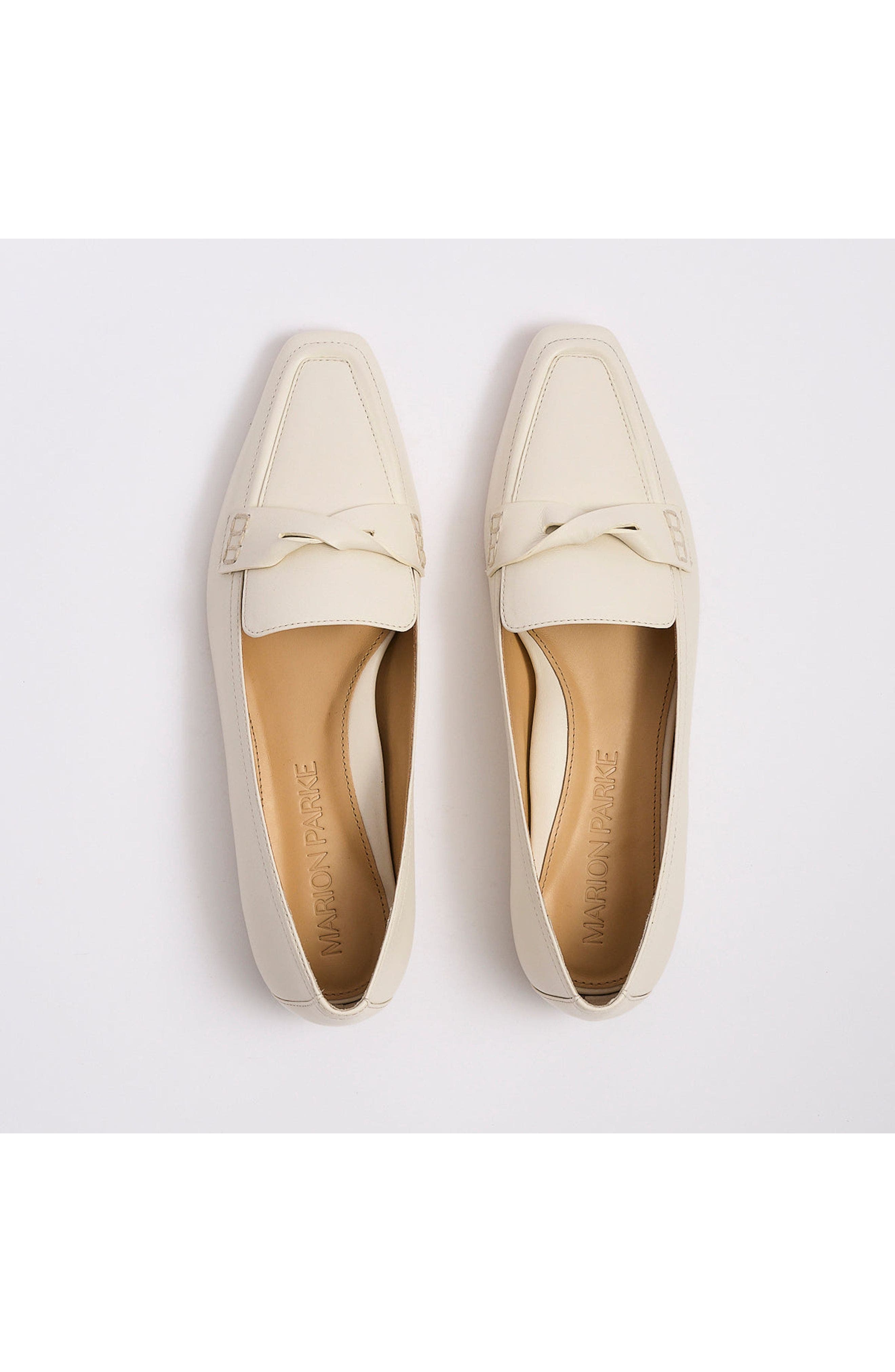 MARION PARKE Courtney Loafer Nappa, Alternate, color, Light Cream