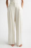 Lela Rose High Waist Wide Leg Pants