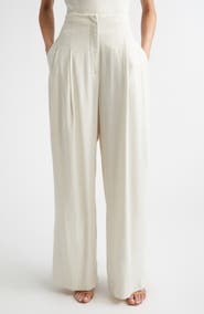 Lela Rose High Waist Wide Leg Pants
