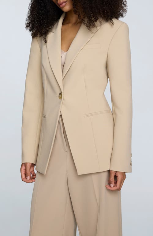 Kenneth Cole Luxe Twill Slim One Button Jacket In Orange