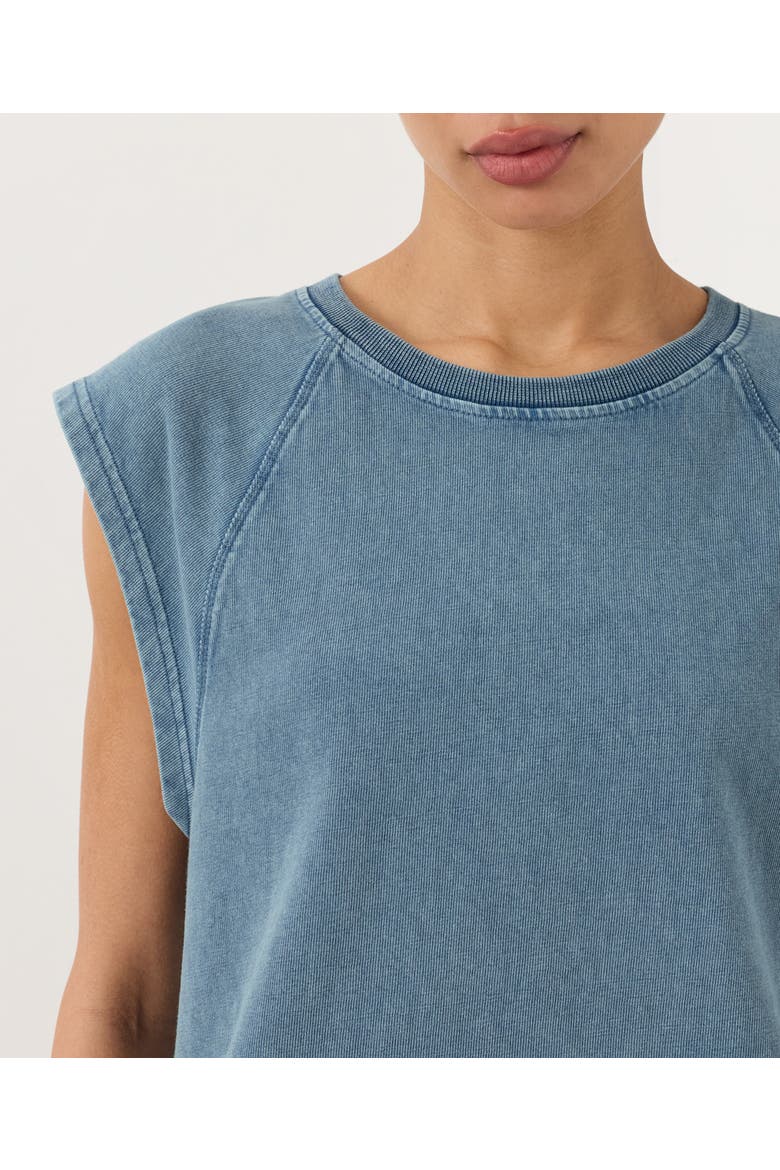 Organic Cotton Weekends Raglan Muscle Tee, Alternate, color, Washed Wedgewood Blue