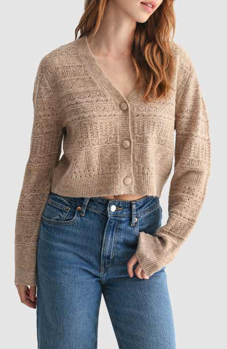 Pointelle Button Cardigan
