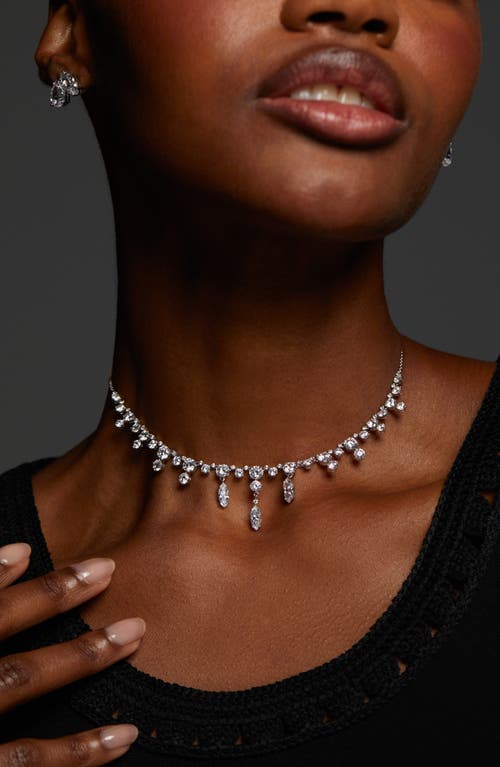 Nadri Everleigh Cubic Zirconia Frontal Necklace In Metallic