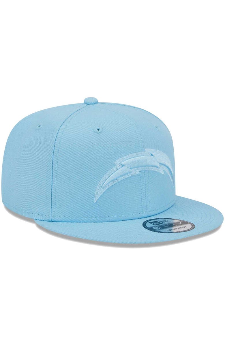 New Era Men's New Era Powder Blue Los Angeles Chargers Color Pack Brights 9FIFTY Snapback Hat, Alternate, color, 