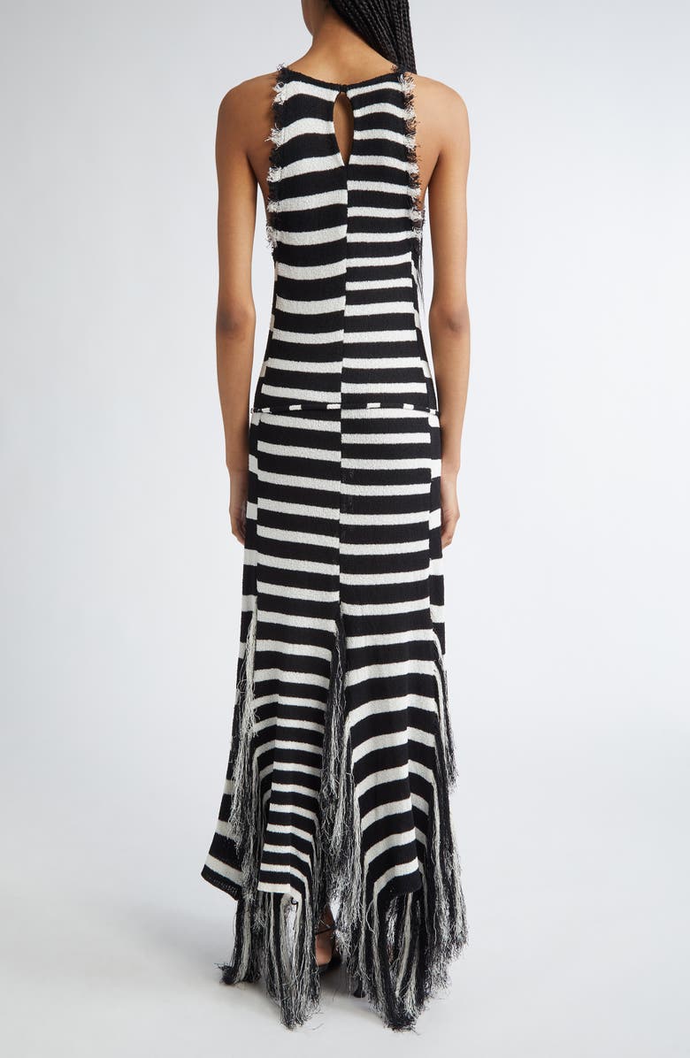 Yves Stripe Fringe Maxi Dress