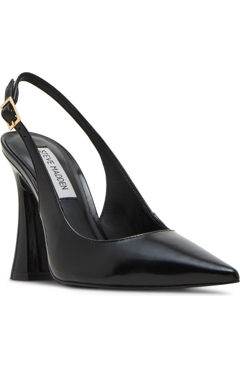 Steve Madden Blare Slingback Pointed Toe Pump, Main, color, Black Box
