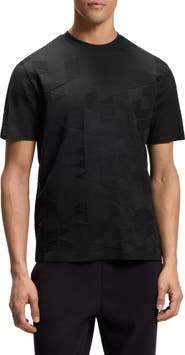 BOSS Geometric Jacquard Cotton T-Shirt
